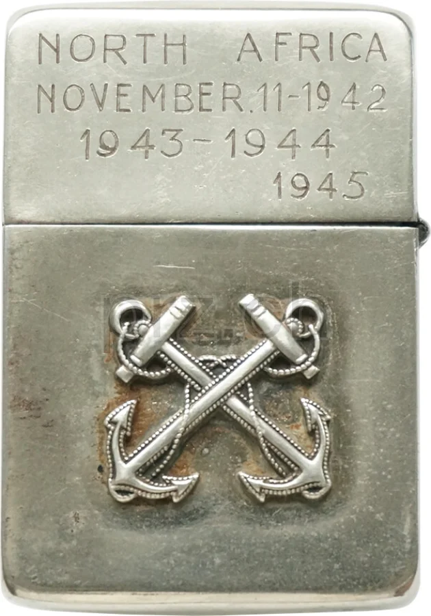 Vorderseite von U.S. Navy – Operation Torch, Modell four barrel hinge, flat bottom, Jahr 1942 - 43, Bild 2