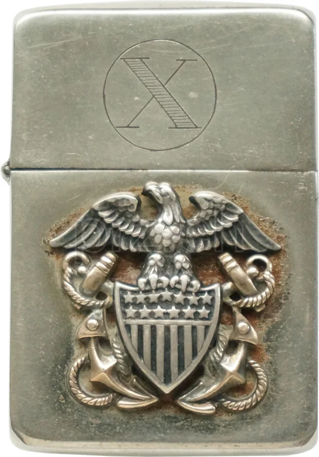 Vorderseite von U.S. Navy – Operation Torch, Modell four barrel hinge, flat bottom, Jahr 1942 - 43, Bild 1