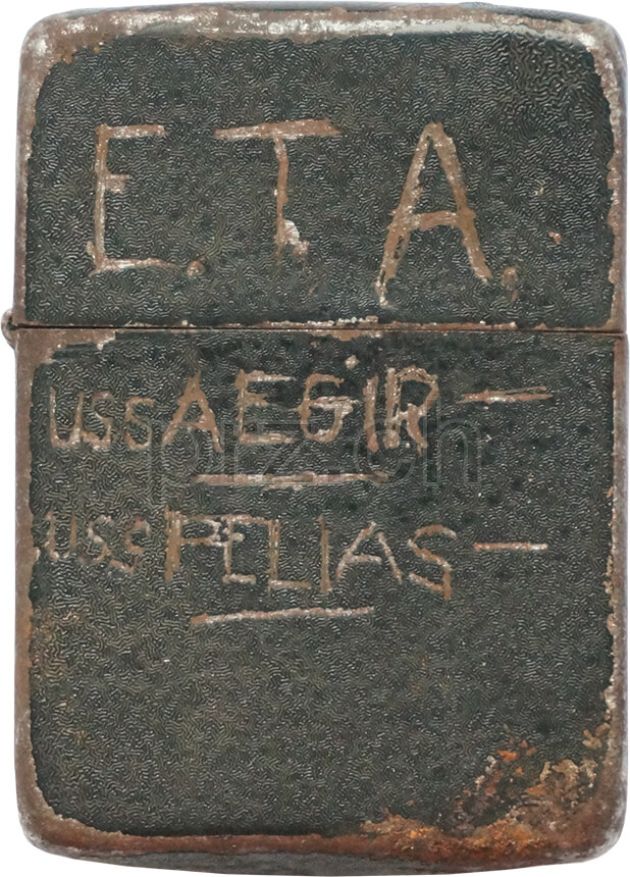 Vorderseite von U.S. Navy «U.S.S. Aegier» & «U.S.S. Pelias» – Submarine Tenders, Modell four barrel hinge, flat bottom, Jahr 1942 - 43, Bild 1